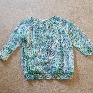 Sheer animal print top